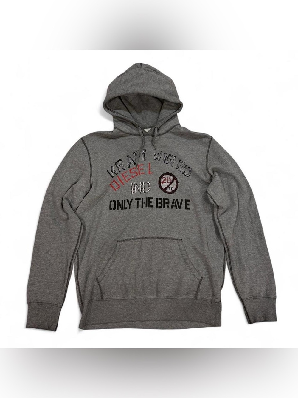 Y2K Vintage Diesel hoodie sweatshirt embroidery graphic print